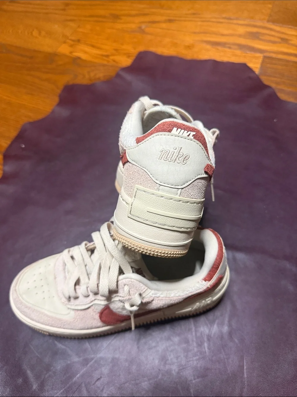 Nike Low-Top Sneakers in Cream & Dusty Pink